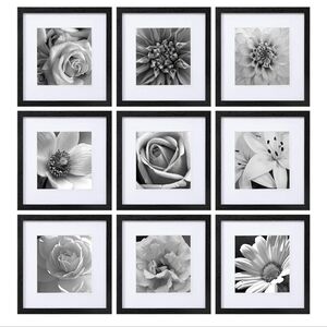 Black and White Floral Gallery Wall Art Set - Home Accents